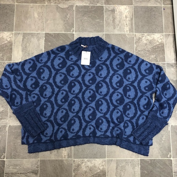 Women's NWT Free people yin yang knit sweater sz S